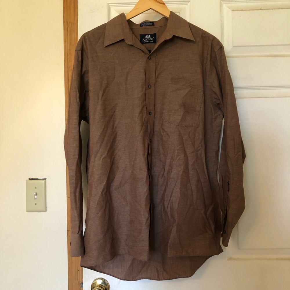Brown button down